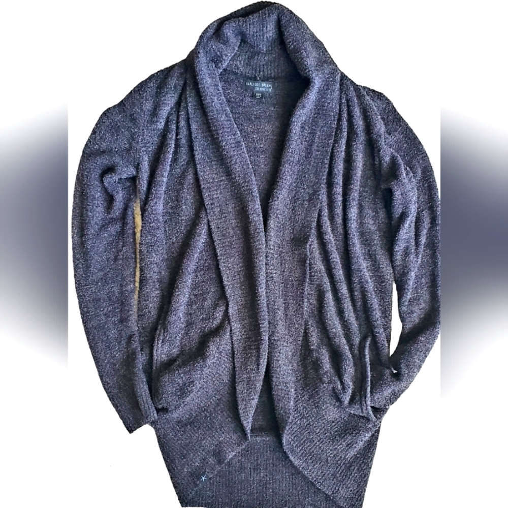 Barefoot Dreams Cozychic Lite Cardi charcoal gray size XS/S